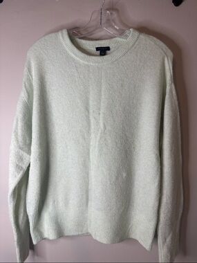 Ann Taylor Factory Pale Mint Crewneck Sweater L